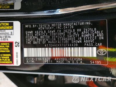 Zdjęcie 12 z 12 samochodu: 2026 TOYOTA CAMRY SE VIN:4T1DAACKXTU744439 - miniatura