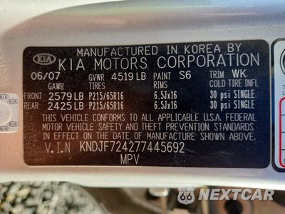 Zdjęcie 13 z 13 samochodu: 2007 KIA SPORTAGE LX VIN:KNDJF724277445692 - miniatura