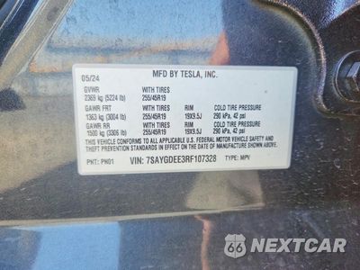 Zdjęcie 12 z 12 samochodu: 2024 TESLA MODEL Y VIN:7SAYGDEE3RF107328 - miniatura