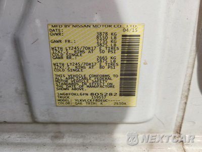Zdjęcie 14 z 14 samochodu: 2015 NISSAN NV 1500 S VIN:1N6BF0KL6FN805282 - miniatura