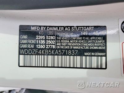 Zdjęcie 12 z 12 samochodu: 2019 MERCEDES-BENZ E 300 4MATIC VIN:WDDZF4KB5KA571837 - miniatura