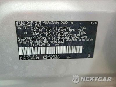 Zdjęcie 13 z 13 samochodu: 2012 TOYOTA RAV4 LIMITED VIN:2T3DF4DV8CW261406 - miniatura