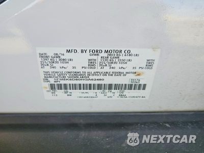 Zdjęcie 13 z 13 samochodu: 2017 FORD EXPLORER XLT VIN:1FM5K8D80HGA62480 - miniatura