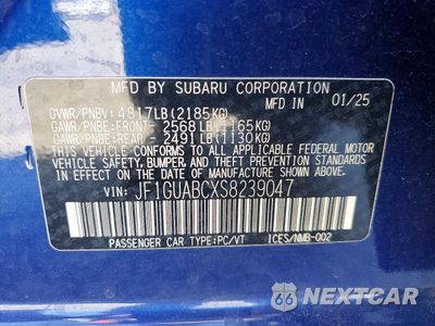 Zdjęcie 12 z 12 samochodu: 2025 SUBARU IMPREZA VIN:JF1GUABCXS8239047 - miniatura