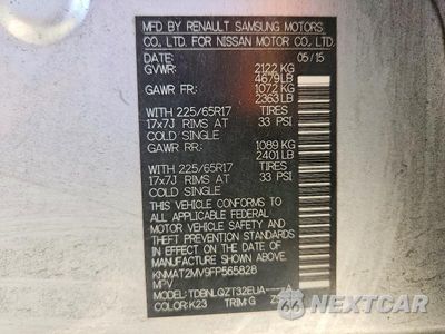 Zdjęcie 13 z 13 samochodu: 2015 NISSAN ROGUE SV VIN:KNMAT2MV9FP565828 - miniatura