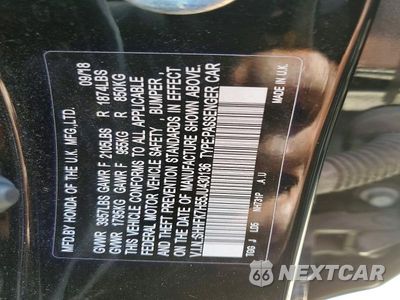 Zdjęcie 12 z 12 samochodu: 2018 HONDA CIVIC EX VIN:SHHFK7H55JU430136 - miniatura