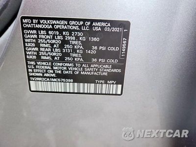 Zdjęcie 13 z 13 samochodu: 2021 VOLKSWAGEN ATLAS SE VIN:1V2RR2CA1MC575398 - miniatura