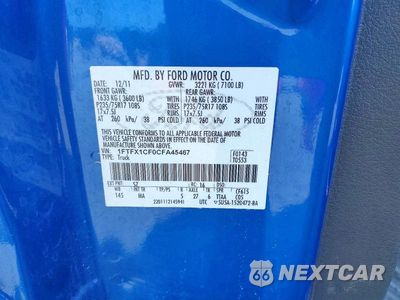Zdjęcie 12 z 12 samochodu: 2012 FORD F150 SUPER CAB VIN:1FTFX1CF0CFA45467 - miniatura
