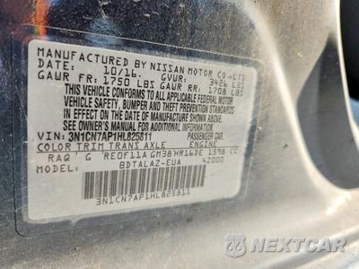 Zdjęcie 12 z 12 samochodu: 2017 NISSAN VERSA 1.6 S PLUS VIN:3N1CN7AP1HL825811 - miniatura