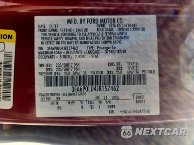 Zdjęcie 13 z 13 samochodu: 2018 FORD FUSION SE HYBRID VIN:3FA6P0LU4JR157462 - miniatura