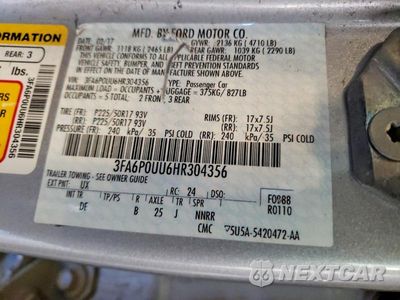 Zdjęcie 12 z 12 samochodu: 2017 FORD FUSION S HYBRID VIN:3FA6P0UU6HR304356 - miniatura