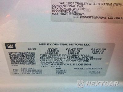 Zdjęcie 12 z 12 samochodu: 2020 CHEVROLET SILVERADO K2500 HIGH COUNTRY VIN:1GC4YREYXLF105594 - miniatura