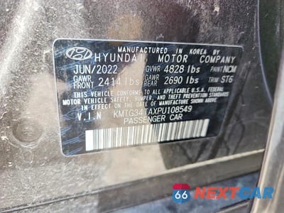 Zdjęcie 12 z 12 samochodu: 2023 GENESIS G70 2.0T VIN:KMTG34TAXPU108549 - miniatura