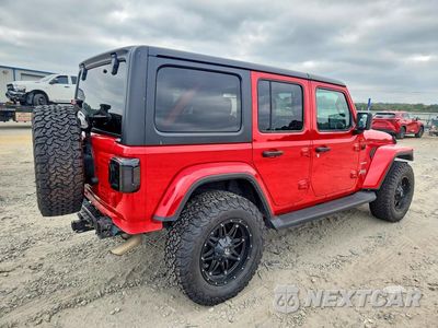 Trzecie zdjęcie samochodu z tyłu: 2021 JEEP WRANGLER UNLIMITED SAHARA VIN:1C4HJXEN5MW564839 - miniatura