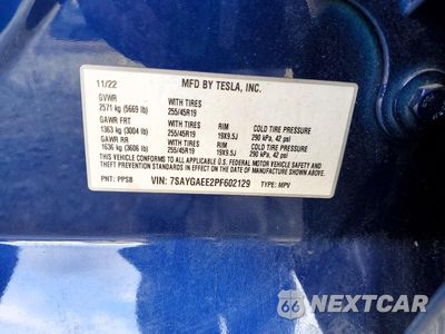 Zdjęcie 13 z 13 samochodu: 2023 TESLA MODEL Y VIN:7SAYGAEE2PF602129 - miniatura
