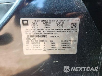 Zdjęcie 12 z 12 samochodu: 2013 CHEVROLET EQUINOX LT VIN:2GNFLEEK4D6244215 - miniatura