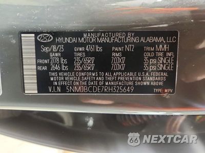 Zdjęcie 14 z 14 samochodu: 2024 HYUNDAI TUCSON SEL VIN:5NMJBCDE7RH325649 - miniatura