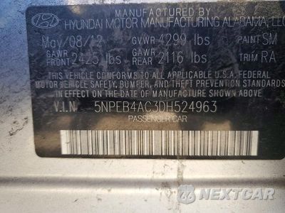 Zdjęcie 12 z 12 samochodu: 2013 HYUNDAI SONATA GLS VIN:5NPEB4AC3DH524963 - miniatura