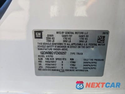 Zdjęcie 12 z 12 samochodu: 2015 CHEVROLET SILVERADO K1500 LT VIN:1GCVKREC1FZ439297 - miniatura