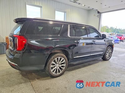 Trzecie zdjęcie samochodu z tyłu: 2021 GMC YUKON XL K1500 SLT VIN:1GKS2GKD4MR148203 - miniatura