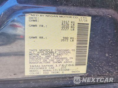 Zdjęcie 12 z 12 samochodu: 2017 NISSAN ALTIMA 2.5 SV VIN:1N4AL3APXHC176286 - miniatura