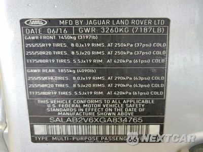 Zdjęcie 13 z 13 samochodu: 2016 LAND ROVER LR4 HSE VIN:SALAB2V6XGA834765 - miniatura
