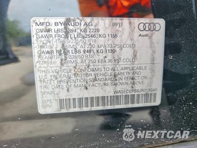 Zdjęcie 13 z 13 samochodu: 2018 AUDI Q3 PREMIUM VIN:WA1ECCFS8JR013349 - miniatura
