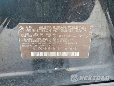Zdjęcie 13 z 13 samochodu: 2008 BMW X5 4.8I VIN:5UXFE83548L162630 - miniatura