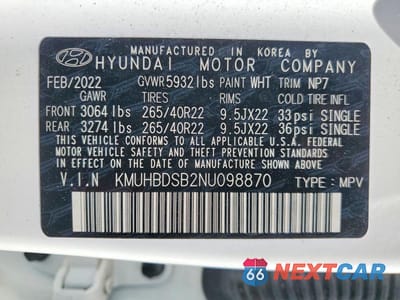 Zdjęcie 14 z 14 samochodu: 2022 GENESIS GV80 2.5T VIN:KMUHBDSB2NU098870 - miniatura