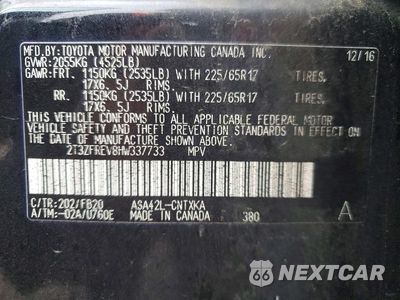 Zdjęcie 14 z 14 samochodu: 2017 TOYOTA RAV4 LE VIN:2T3ZFREV8HW337733 - miniatura