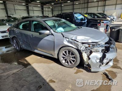 Czwarte zdjęcie samochodu z boku: 2021 HONDA CIVIC EXL VIN:19XFC1F75ME012329 - miniatura