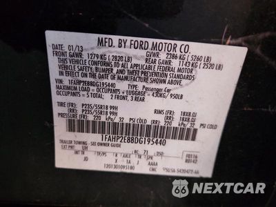 Zdjęcie 12 z 12 samochodu: 2013 FORD TAURUS SEL VIN:1FAHP2E88DG195440 - miniatura