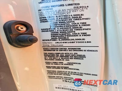 Zdjęcie 13 z 13 samochodu: 2015 ISUZU NPR HD BOX TRUCK VIN:JALC4W168F7000186 - miniatura