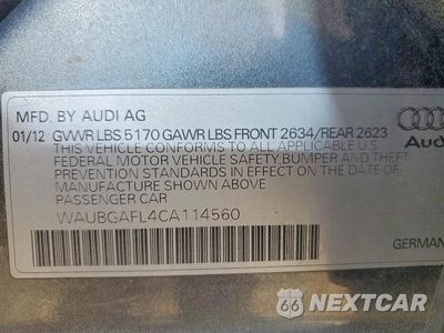 Zdjęcie 12 z 12 samochodu: 2012 AUDI S4 PREMIUM PLUS VIN:WAUBGAFL4CA114560 - miniatura