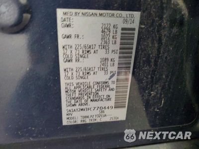 Zdjęcie 13 z 13 samochodu: 2015 NISSAN ROGUE S VIN:5N1AT2MV3FC770449 - miniatura