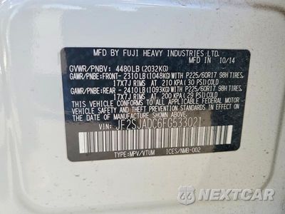 Zdjęcie 13 z 13 samochodu: 2015 SUBARU FORESTER 2.5I PREMIUM VIN:JF2SJADC6FG533021 - miniatura
