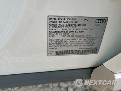 Zdjęcie 13 z 13 samochodu: 2021 AUDI Q5 PREMIUM VIN:WA1AAAFY1M2136601 - miniatura