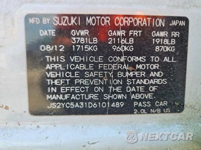 Zdjęcie 12 z 12 samochodu: 2013 SUZUKI SX4 LE VIN:JS2YC5A31D6101489 - miniatura