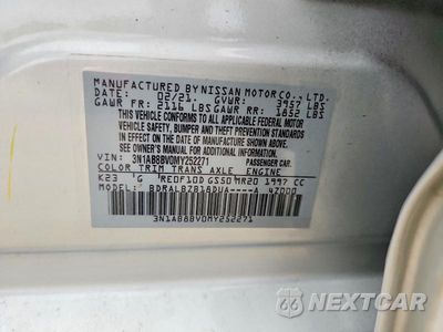Zdjęcie 12 z 12 samochodu: 2021 NISSAN SENTRA S VIN:3N1AB8BV0MY252271 - miniatura