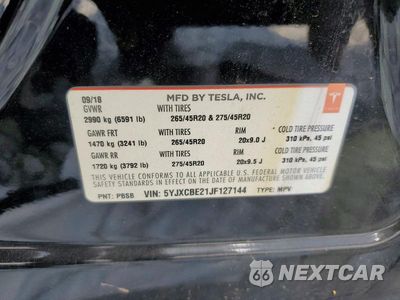 Zdjęcie 13 z 13 samochodu: 2018 TESLA MODEL X VIN:5YJXCBE21JF127144 - miniatura