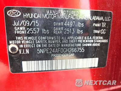 Zdjęcie 12 z 12 samochodu: 2016 HYUNDAI SONATA SE VIN:5NPE24AF0GH266755 - miniatura