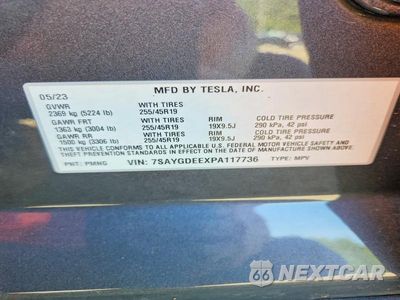 Zdjęcie 23 z 24 samochodu: 2023 TESLA MODEL Y VIN:7SAYGDEEXPA117736 - miniatura