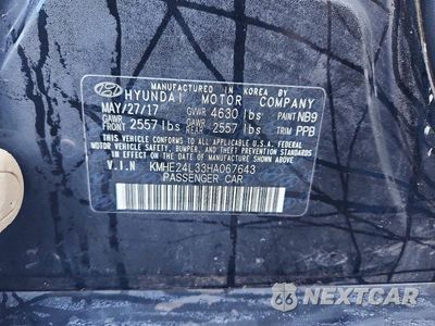 Zdjęcie 12 z 12 samochodu: 2017 HYUNDAI SONATA HYBRID SE VIN:KMHE24L33HA067643 - miniatura