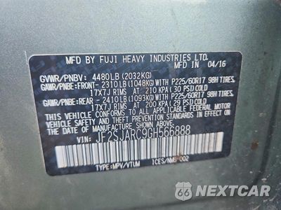 Zdjęcie 13 z 13 samochodu: 2016 SUBARU FORESTER 2.5I LIMITED VIN:JF2SJARC9GH566888 - miniatura