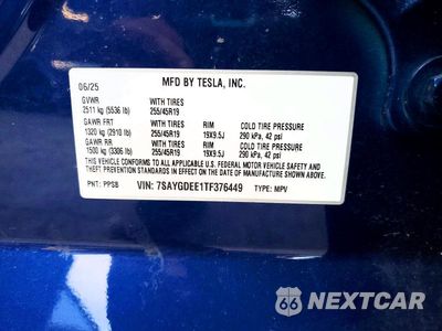 Zdjęcie 12 z 12 samochodu: 2026 TESLA MODEL Y VIN:7SAYGDEE1TF376449 - miniatura