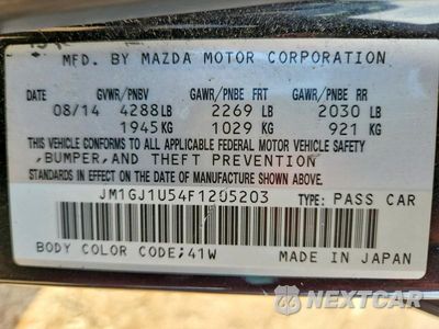 Zdjęcie 12 z 12 samochodu: 2015 MAZDA 6 SPORT VIN:JM1GJ1U54F1205203 - miniatura