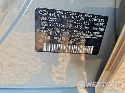 Zdjęcie 12 z 12 samochodu: 2023 HYUNDAI SONATA SEL VIN:KMHL64JA3PA259365 - miniatura