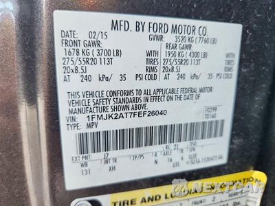 Zdjęcie 13 z 13 samochodu: 2015 FORD EXPEDITION EL LIMITED VIN:1FMJK2AT7FEF26040 - miniatura