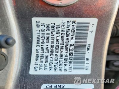 Zdjęcie 13 z 13 samochodu: 2009 HONDA CIVIC LX VIN:19XFA16559E037713 - miniatura