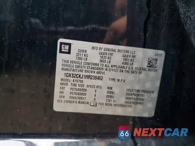 Zdjęcie 13 z 13 samochodu: 2017 GMC YUKON DENALI VIN:1GKS2CKJ1HR238462 - miniatura